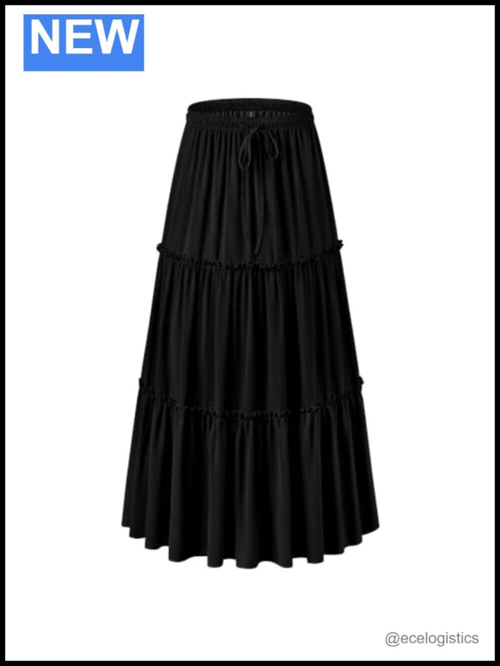 Women's High Waisted A-Line Tiered Flowy Boho Floral Chiffon Maxi Skirt